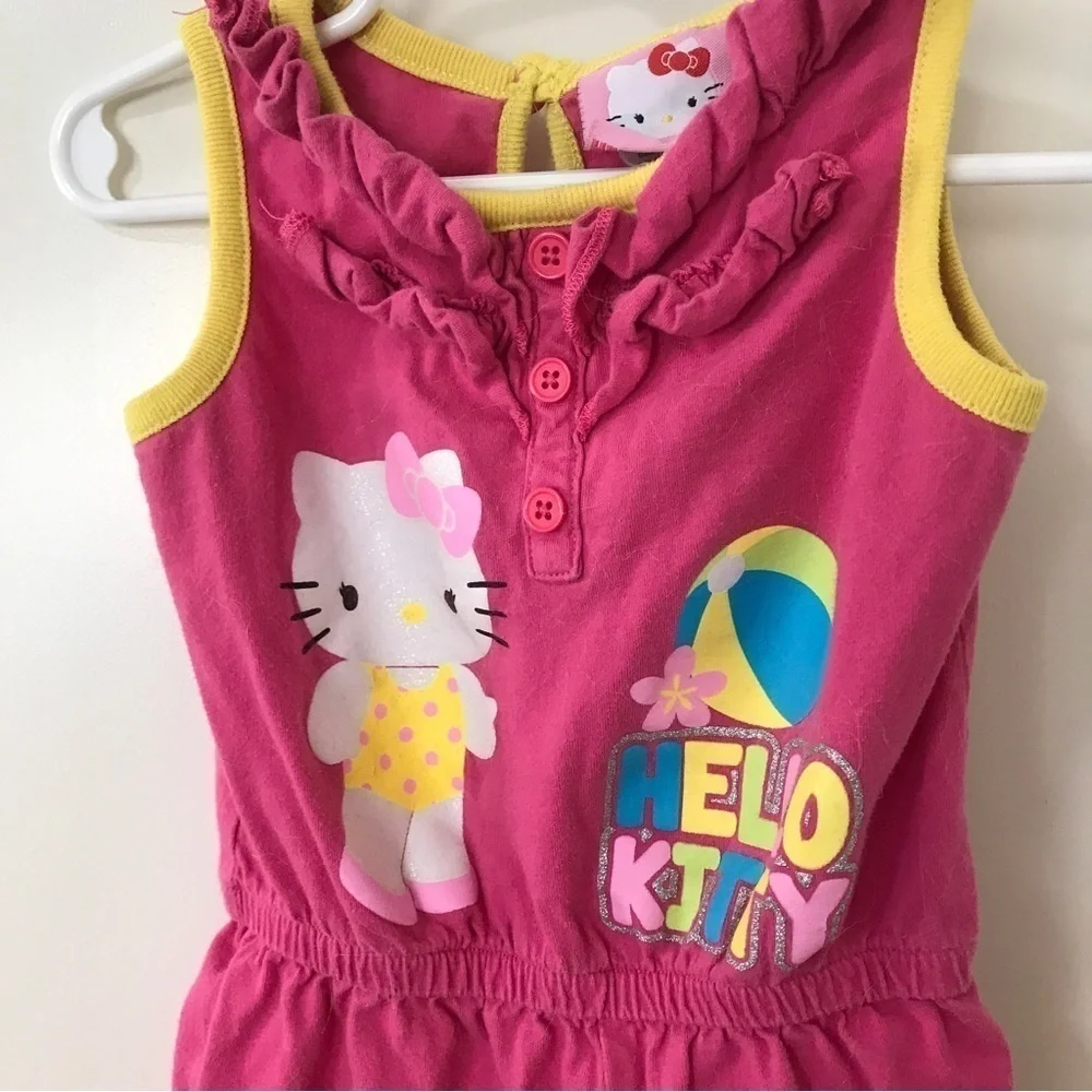 3/$15 Sanrio hello kitty toddler girl pink romper 3T